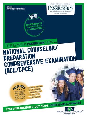 cover image of NATIONAL COUNSELOR EXAMINATION (NCE)